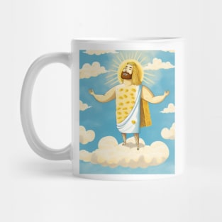 Cheesus Jesus Christ Funny Cheese Christian Pun Christmas Mug